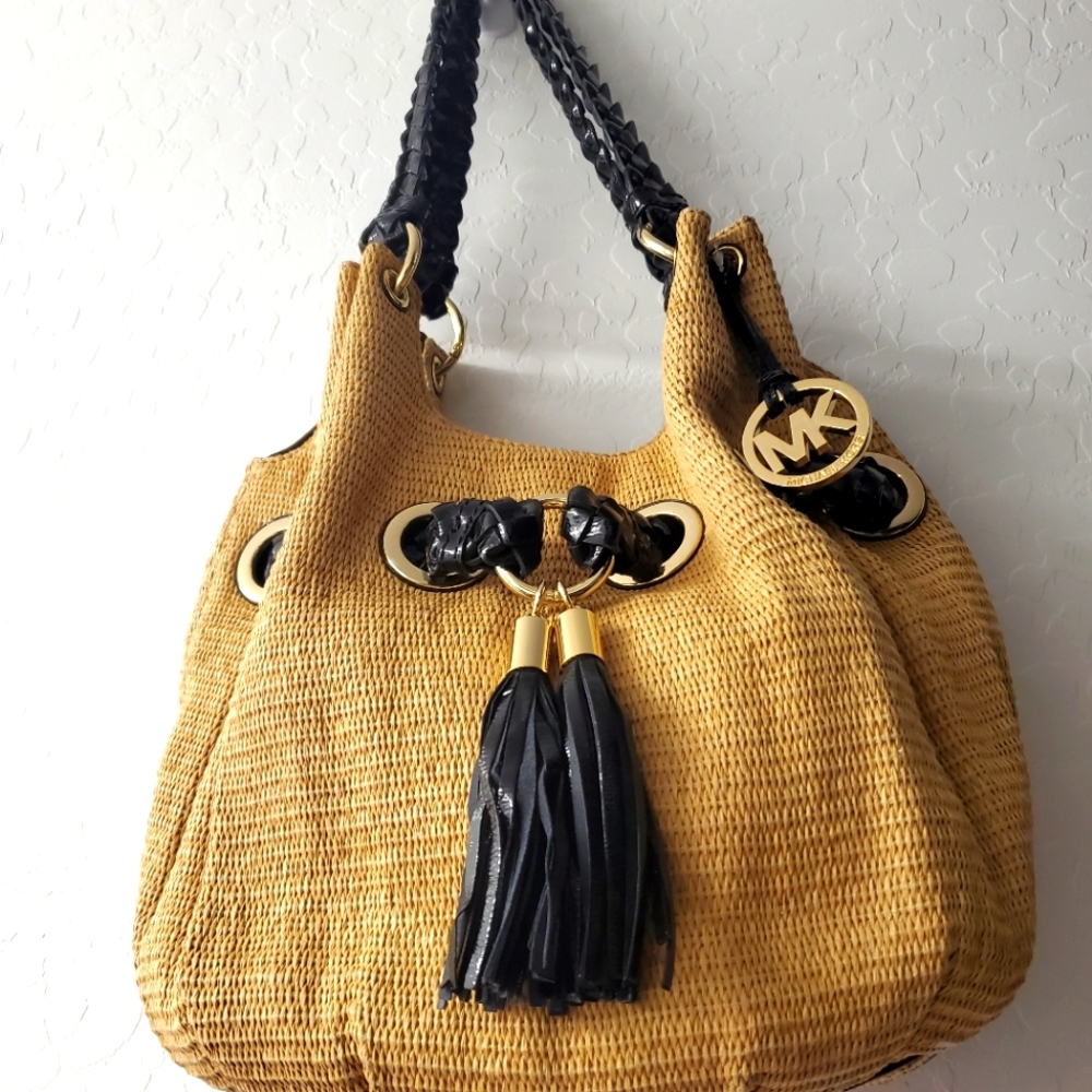 MK Michael Kors  Black and Tan shoulder bag